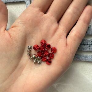 Louboutin spikes replacement, red 6 mm, 10 sets